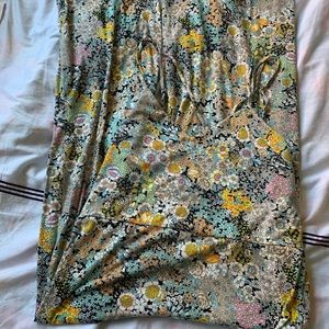 Floral wide leg romper